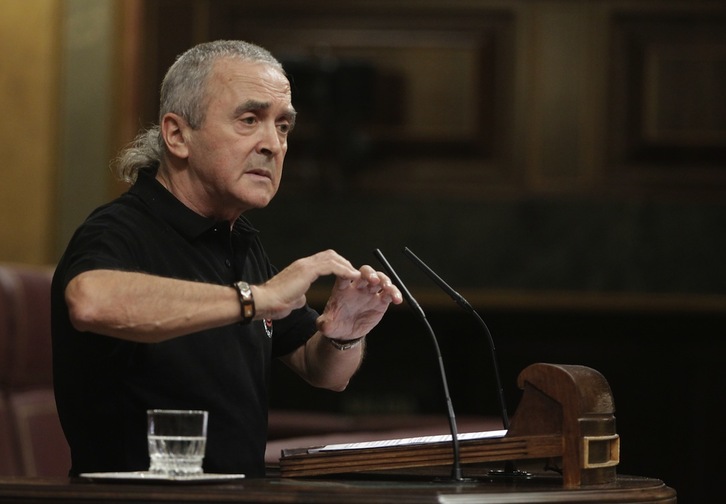 Sabino Cuadra, en una intervención en el Congreso español. (J. DANAE/ARGAZKI PRESS)