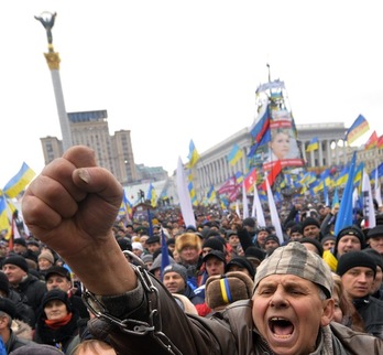 Manifestación en Kiev. (Sergei SUPINSKY/AFP PHOTO)