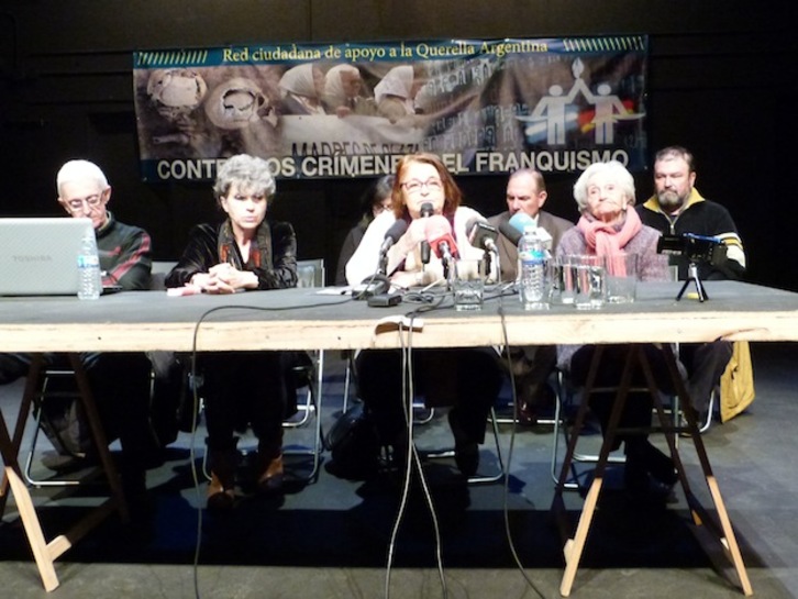 Comparecencia que las víctimas del franquismo, esta tarde en Madrid.