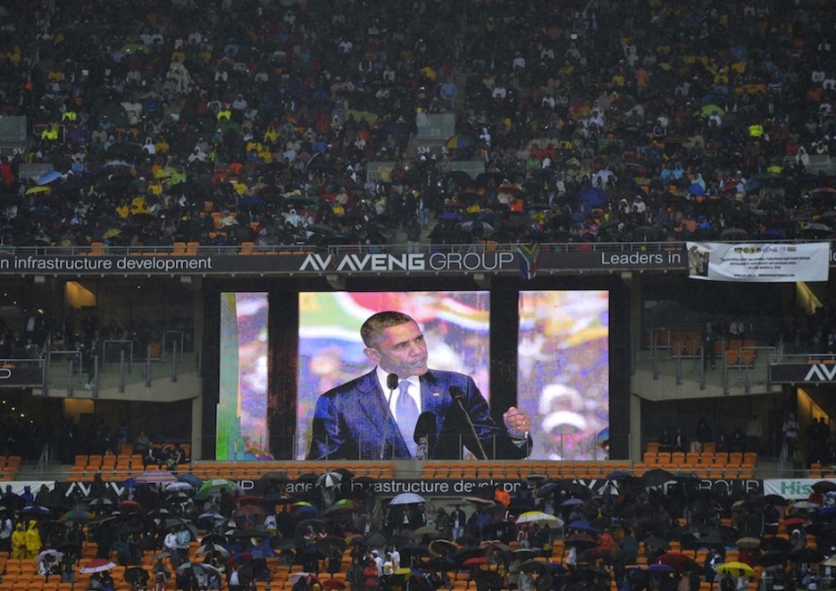 Obama, durante su intervención en la ceremonia. (Odd ANDERSEN/AFP) Obama, durante su intervención en la ceremonia. (Odd ANDERSEN/AFP)