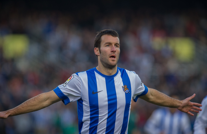 Agirretxek bi gol egin ditu. (Andoni CANELLADA / ARGAZKI PRESS)