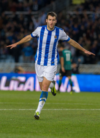 Agirretxe podría contar con minutos tras las buenas sensaciones del partido ante el Betis. (Andoni CANELLADA/ARGAZKI PRESS)