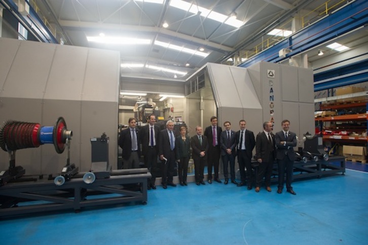 Acto de presentación de los nuevos contratos de DanobatGroup. (Andoni CANELLADA/ARGAZKI PRESS)