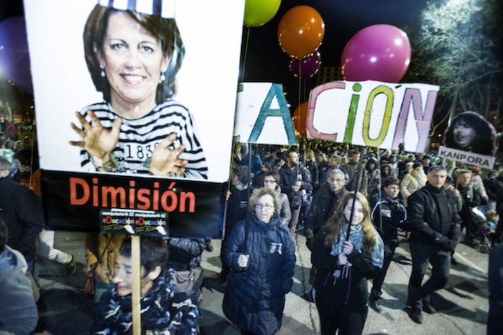 Manifestación celebrada este miércoles en Iruñea en defensa del modelo D. (Iñigo URIZ / ARGAZKI PRESS)