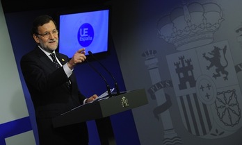 El presidente del Gobierno español, Mariano Rajoy, en una comparecencia anterior. (John THYS/AFP PHOTO)