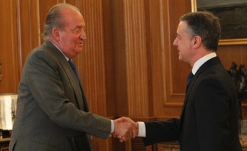 Urkullu fue recibido por Juan Carlos Borbón en diciembre de 2012, tras ser proclamado lehendakari. (CASA REAL/BORJA FOTÓGRAFOS)