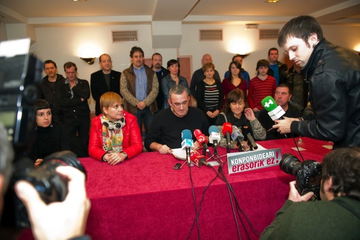 Eragileen agerraldia Donostian. (Juan Carlos RUIZ/ARGAZKI PRESS)