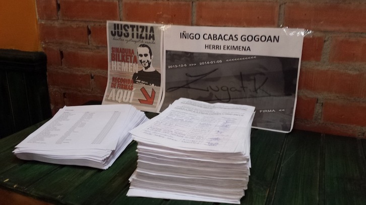 Bildutako sinadurak. (IÑIGO GOGOAN EKIMENA)