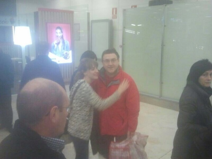 Carlos Saez de Egilaz, Barajasko aireportuan aske. (NAIZ.INFO)