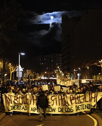 Manifestación en Gamonal el pasado jueves. (César MANSO/AFP)
