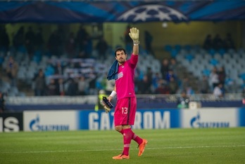 Eñaut Zubikarai, clave ante el Villarreal, volverá probablemente al once titular. (Andoni CANELLADA/ARGAZKI PRESS)