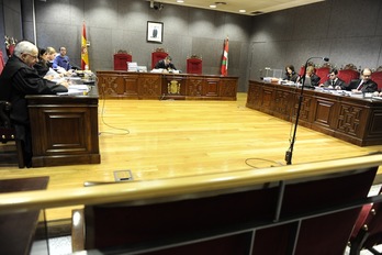 Imagen de la sala en la que tiene lugar el juicio por las aportaciones de Eroski. (ARGAZKI PRESS)