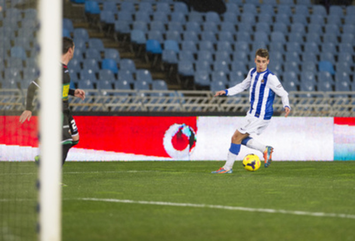 Griezmann ha sido el protagonista principal del partido. (Gorka RUBIO/ARGAZKI PRESS)