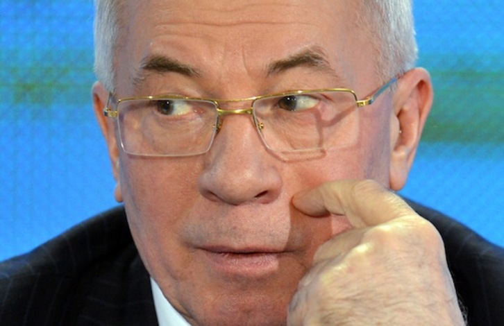 El primer ministro de Ucrania, Mikola Azarov, quien ha presentado su dimisión. (Sergei SUPINSKY/AFP PHOTO)