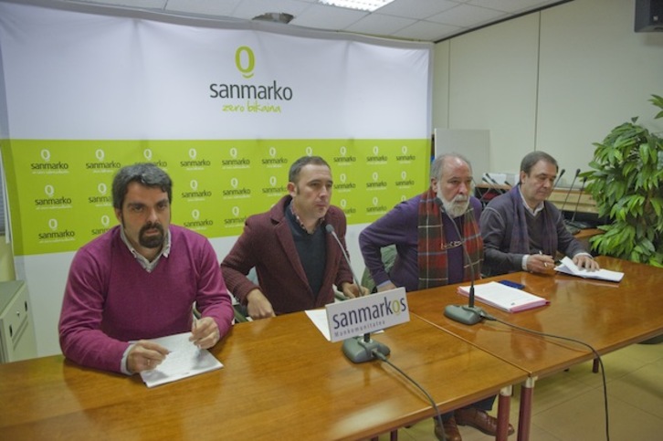 Mikel Pagola, Denis Itxaso, Arcadio Benítez y Ricardo Garate. (Gorka RUBIO / ARGAZKI PRESS)
