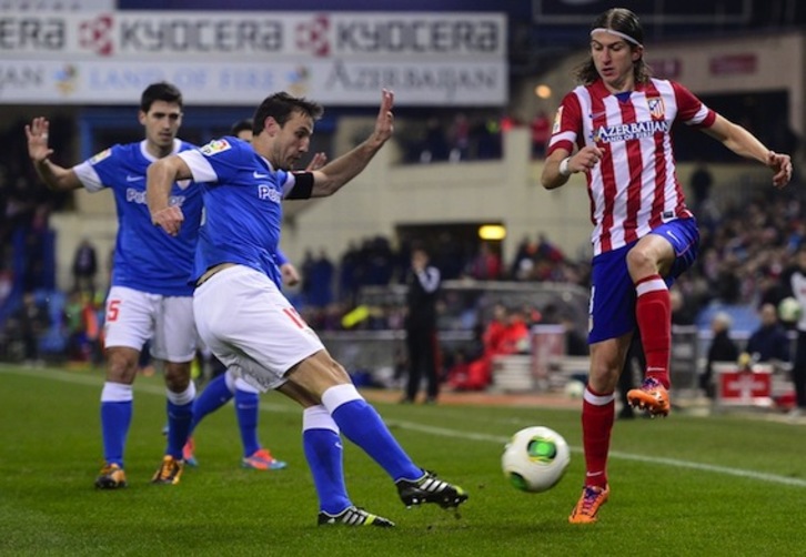 Un lance del encuentro de ida en el Vicente Calderón. (Javier SORIANO/AFP PHOTO)
