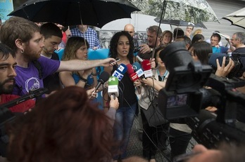 Sonia González, ante los periodistas, en una imagen de archivo. (Luis JAUREGIALTZO/ARGAZKI PRESS)