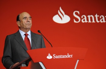 Emilio Botín, presidente del Grupo Santander. (Pedro ARMESTRE / AFP PHOTO)