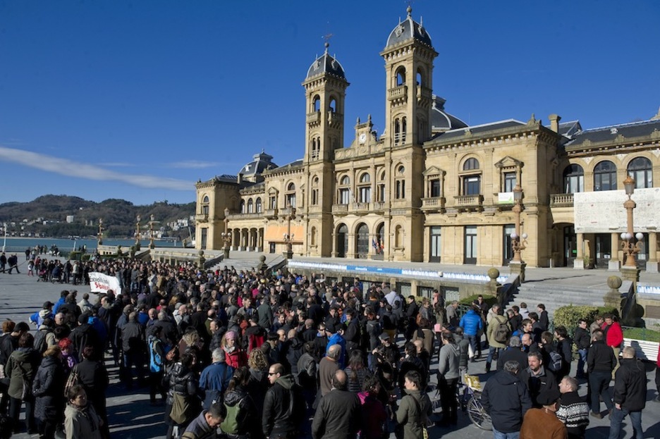 En Donostia se han concentrado en Alderdi Eder. (Juan Carlos RUIZ/ARGAZKI PRESS)