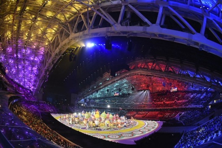 Ceremonia de inauguración de los Juegos de Sochi. (Jonathan NACKSTRAND / AFP PHOTO)