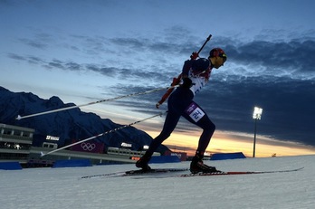 El biatleta noruego Ole Einar Björndalen. (Kirill KUDRYAVTSEV / AFP PHOTO)