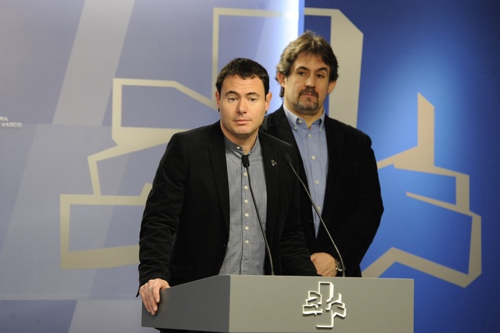 Hasier Arraiz, durante una comparecencia en la Cámara de Gasteiz. (ARGAZKI PRESS)