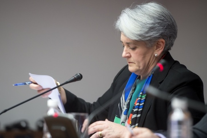 Lourdes Goicoechea, en una comparecencia anterior. (Iñigo URIZ/ARGAZKI PRESS)