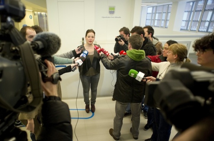 La portavoz de la Diputación de Gipuzkoa, Larraitz Ugarte. (Juan Carlos RUIZ/ARGAZKI PRESS)