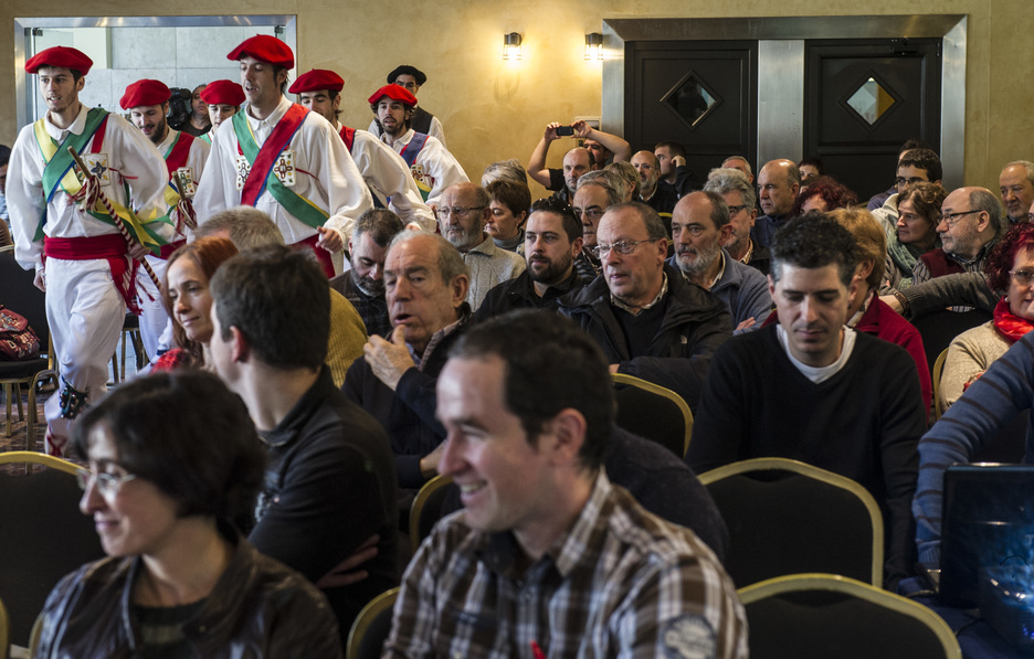 Iruñeko ekimenaren aurkezpenaren une bat. Iruñeko ekimenaren aurkezpenaren une bat.