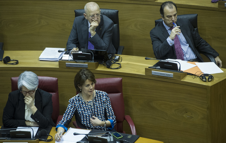 Barcina en el Parlamento de Iruñea. (Jagoba MANTEROLA / ARGAZKI PRESS)