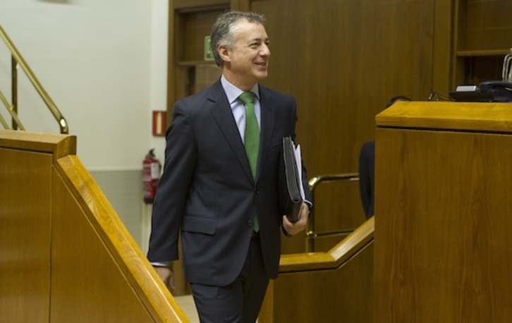 El lehendakari, Iñigo Urkullu, en el Parlamento de Gasteiz. (Raul BOGAJO/ARGAZKI PRESS)