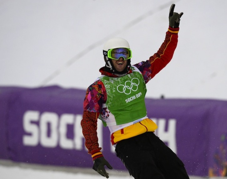 El donostiarra Lucas Egibar, durante la prueba. (Lionel BONAVENTURE/AFP PHOTO)