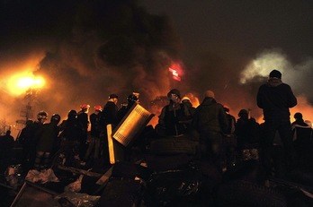 La plaza de la Independencia de Kiev, epicentro de las protestas. (Louisa GOULIAMAKI/AFP PHOTO)