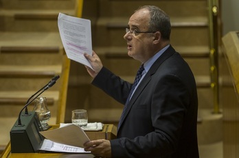 Joseba Egibar, durante el debate parlamentario. (Juanan RUIZ/ARGAZKI PRESS)