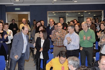 Andoni Ortuzar, en la asamblea del PNV junto a Izaskun Bilbao. (ARGAZKI PRESS)