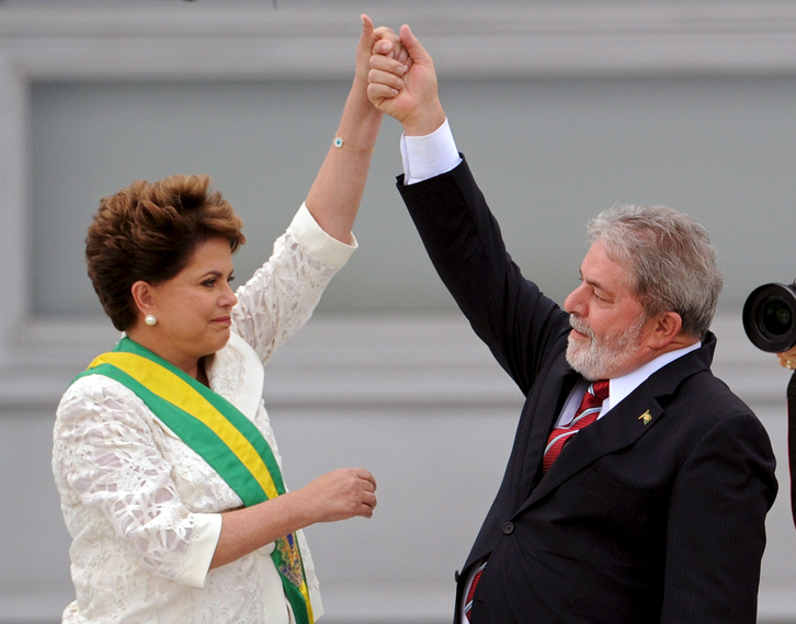 Lula da Silva con la actual presidenta de Brasil, Dilma Rousseff. (Evaristo SA / AFP)