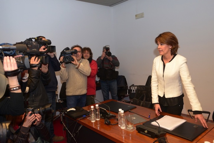 Yolanda Barcina, en su comparecencia ante la comisión de investigación. (Iñigo URIZ/ARGAZKI PRESS)