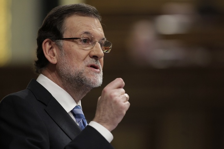 Rajoy, en un momento del debate. (J. DANAE)