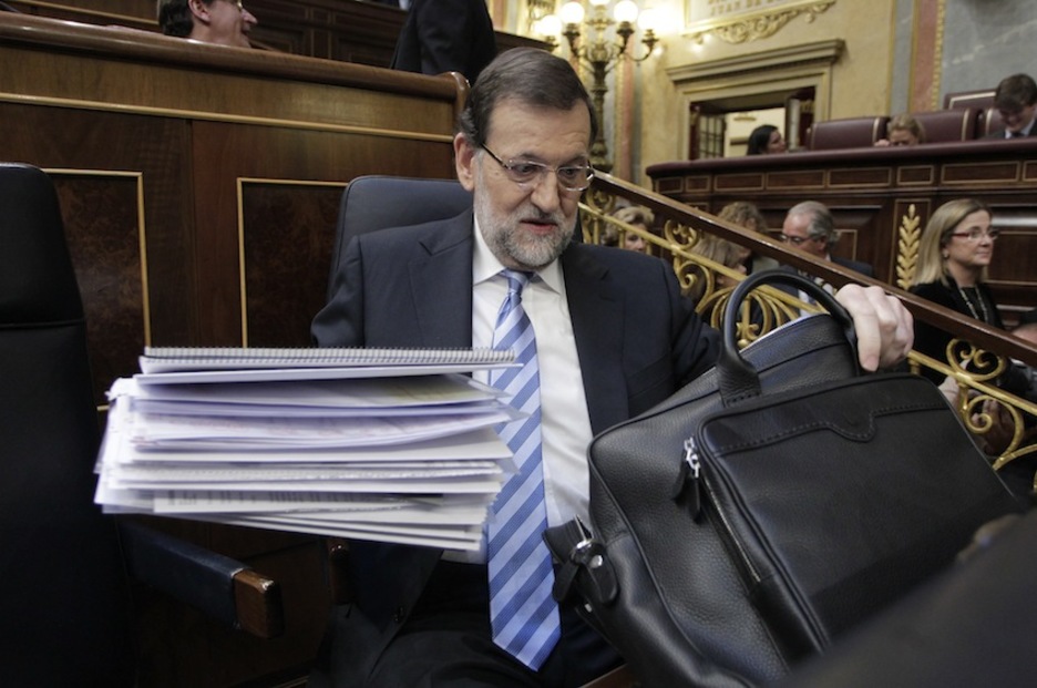 Rajoy se ha comprometido con la «Navarra foral y española». (J. DANAE/ARGAZKI PRESS)