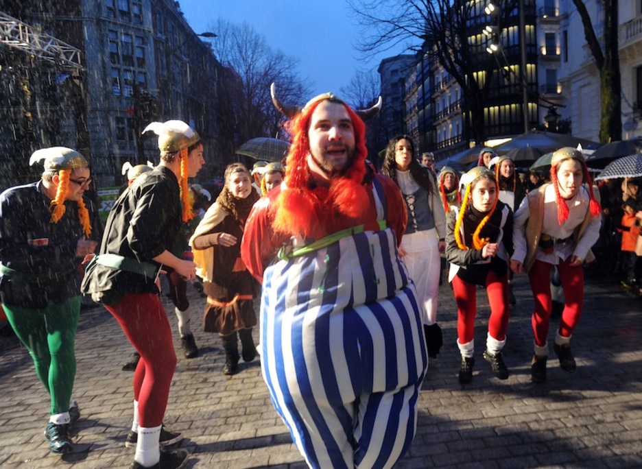 Obelix también ha pasado por los carnavales de Euskal Herria. (Marisol RAMIREZ/ARGAZKI PRESS)