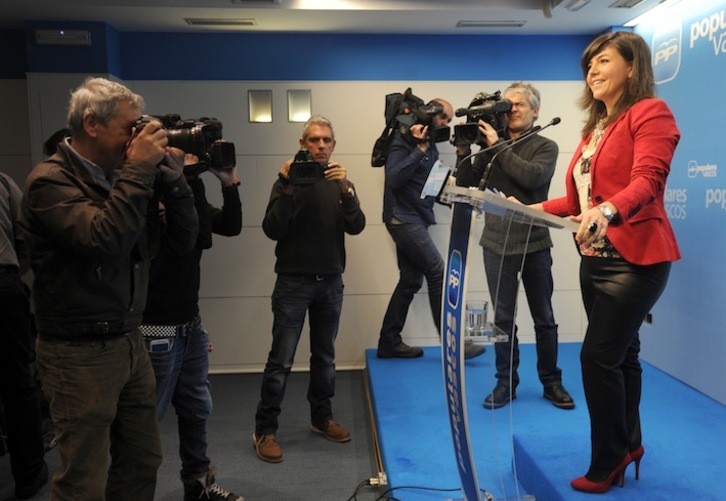 Nerea Llanos, durante la presentación del congreso. (Marisol RAMÍREZ/ARGAZKI PRESS)