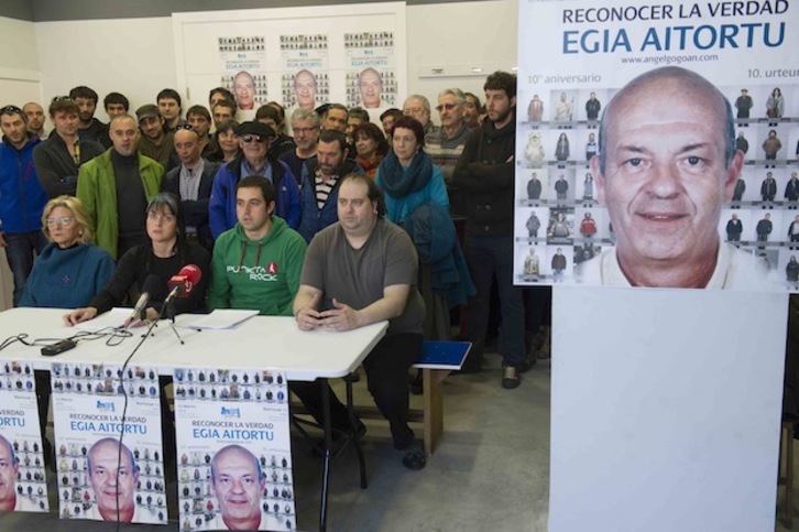 Comparecencia de la plataforma Angel Gogoan. (Jagoba MANTEROLA / ARGAZKI PRESS)