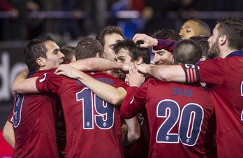 Osasuna intenta alcanzar cuanto antes los puntos necesarios para la permanencia. (Jagoba MANTEROLA/ARGAZKI PRESS)