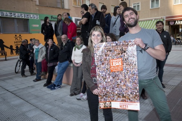 Los jóvenes barañaindarras Garbiñe Urra y Jon Ziriza. (Iñigo URIZ/ARGAZKI PRESS)