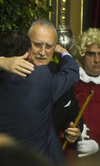 Iñaki Azkuna, en 2011, tras ser nombrado alcalde de Bilbo por cuarta vez consecutiva. (Luis JAUREGIALTZO/ARGAZKI PRESS)