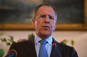 El ministro de Exteriores ruso, Serguei Lavrov. (Ben STANSALL/AFP PHOTO)