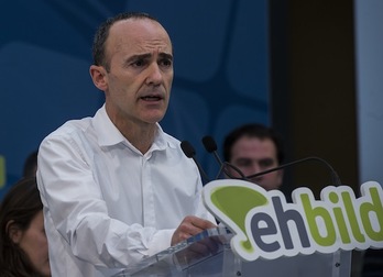 El candidato de EH Bildu para las elecciones europeas, Josu Juaristi. (Luis JAUREGIALTZO/ARGAZKI PRESS)