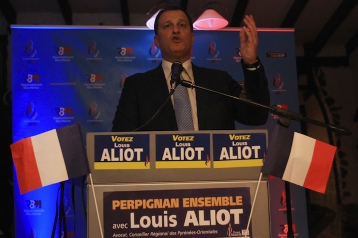 Louis Alliot (FN) ha sido el más votado en Perpinyà. (Raymond ROIG / AFP PHOTO)