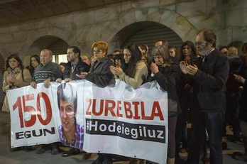 Concentración en Galdakao cuando se cumplieron 150 días de la desaparición de Hodei Egiluz. (Marisol RAMÍREZ / ARGAZKI PRESS) 