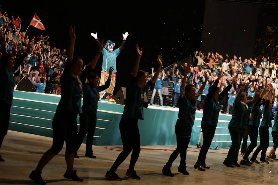 Joxe Mari Agirretxe, ‘Porrotx’, durante su intervención en el acto. (ARGAZKI PRESS) Joxe Mari Agirretxe, ‘Porrotx’, durante su intervención en el acto. (ARGAZKI PRESS)